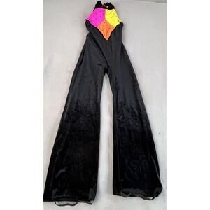 Vintage Major Motion‎ Jumpsuit Velvet Dance Sz Large Child 12-14 Y2K